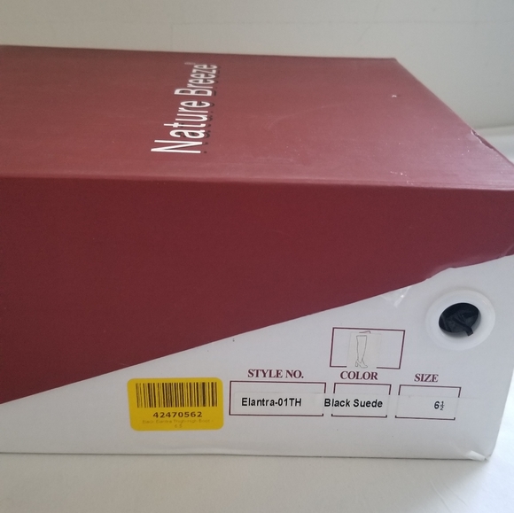 NWT Nature Breeze Elantra Black Suede Over The Knee Boots - Picture 13 of 15